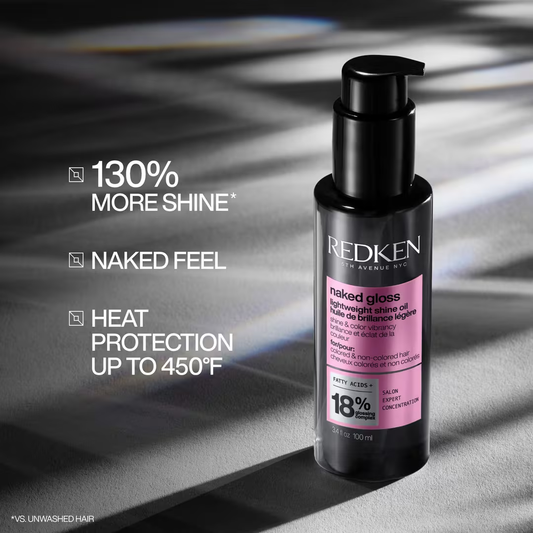 Naked Gloss Lightweight Hair Oil for Shine and Frizz Control 3.4 oz