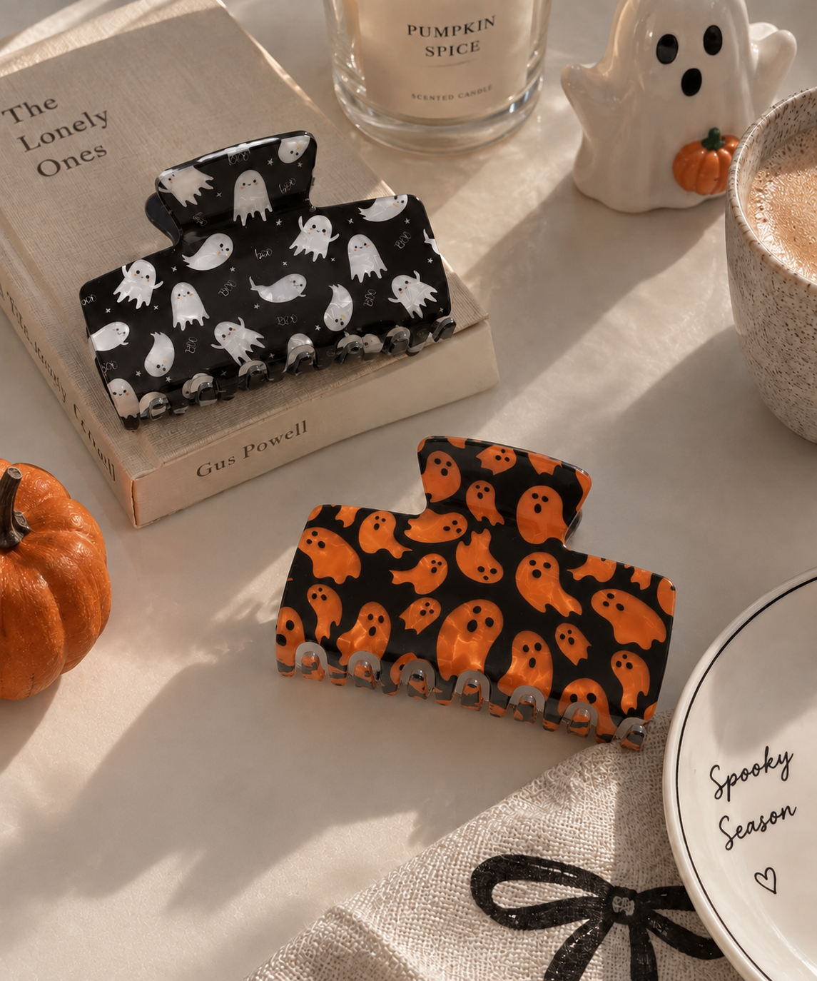 Spooky Ghost Halloween Hair Claw