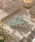 Mint Meadow Floral Hair Claw