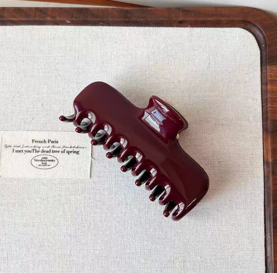 Burgundy Gloss Large Hair Claw