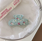 Mint Meadow Floral Hair Claw