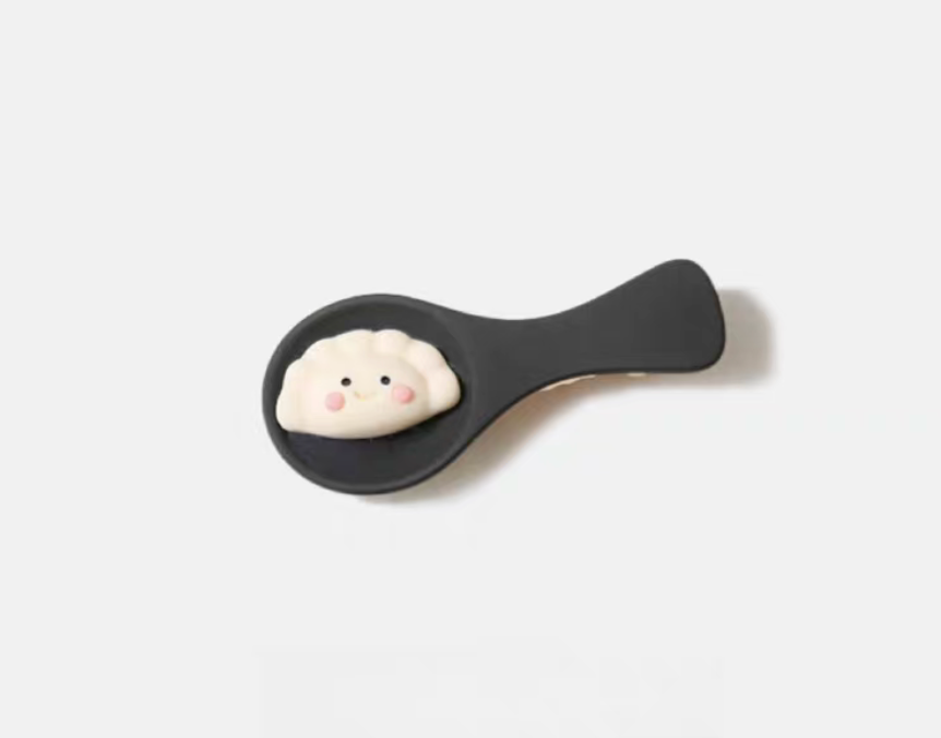 Cute Dumpling Spoon Hair Clips – Set of 3