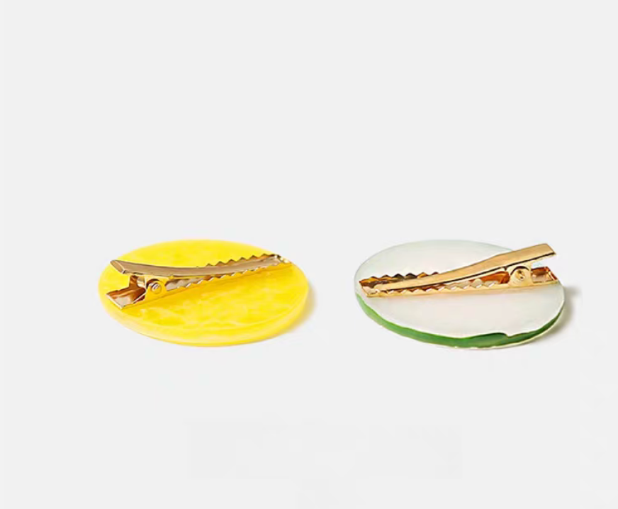 Citrus Slice Hair Clips