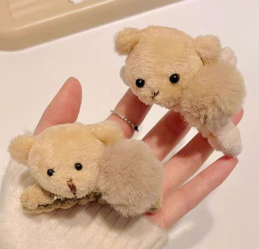 Cozy Teddy Bear Hair Clip