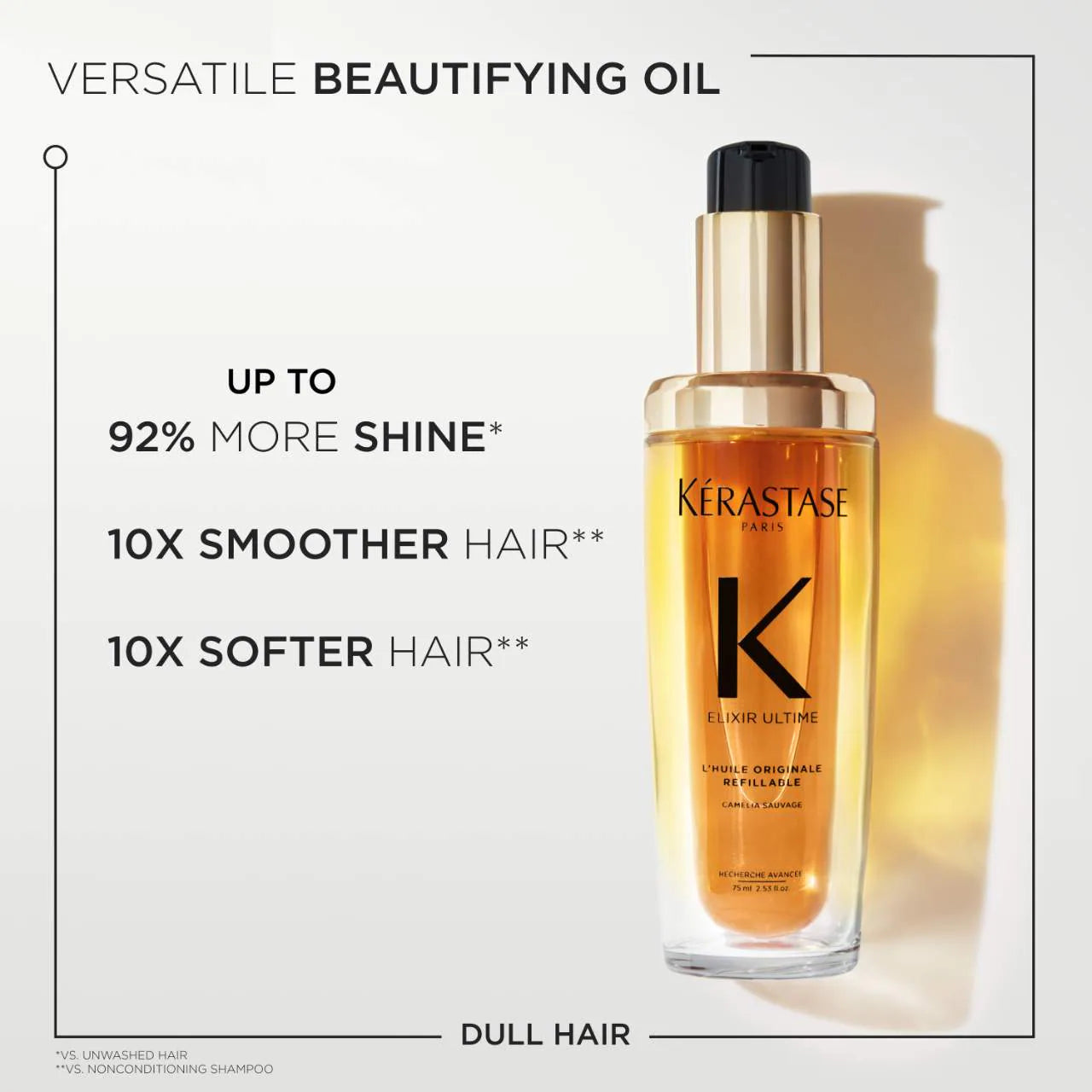 Elixir Ultime Refillable Hydrating Hair Oil for Shine